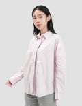Nevada Stripe Tie Detail Kemeja Oversized Wanita