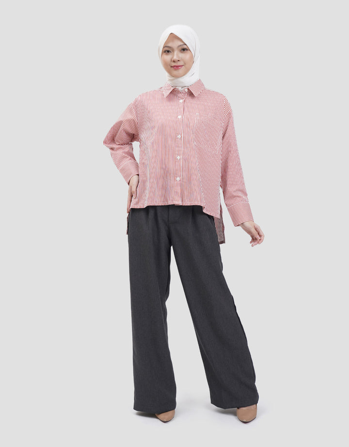 Annisa Stripe Kemeja Wanita
