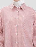 Annisa Stripe Kemeja Wanita