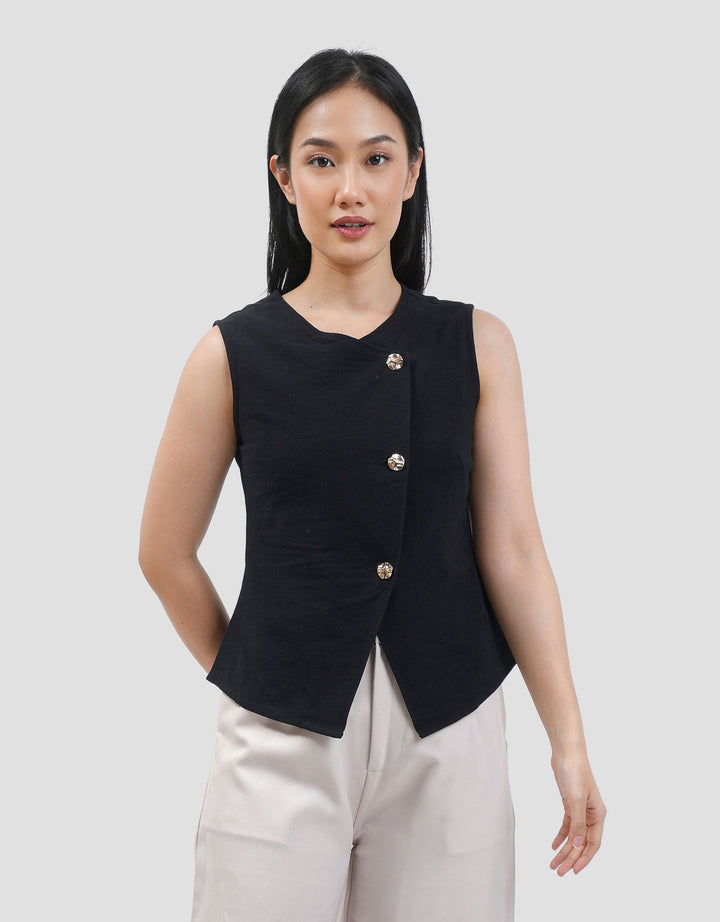 Connexion Sleeveless Look Fitted Blouse Wanita