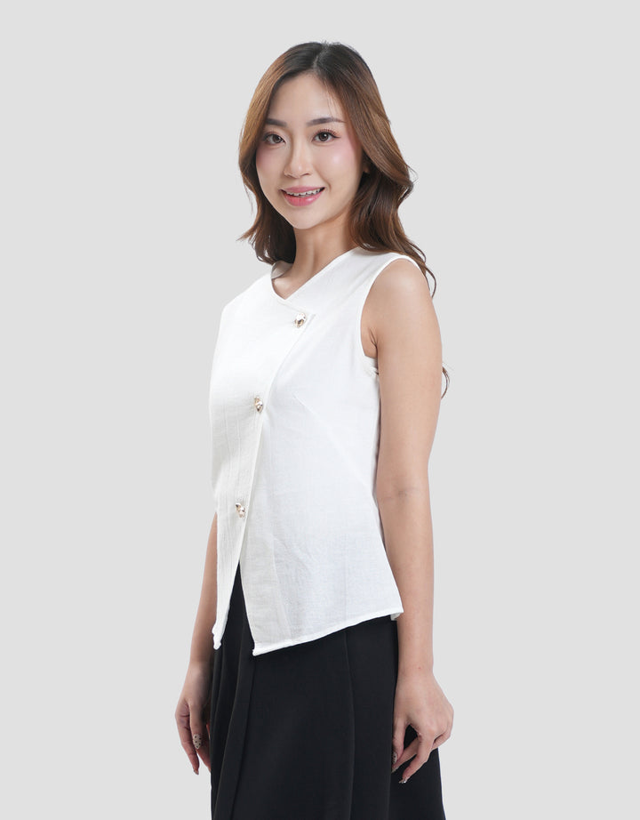 Connexion Asymtrc Look Fitted Blouse Wanita