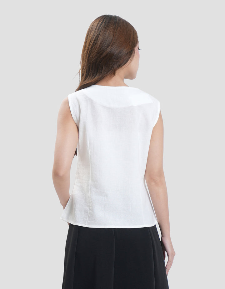 Connexion Asymtrc Look Fitted Blouse Wanita