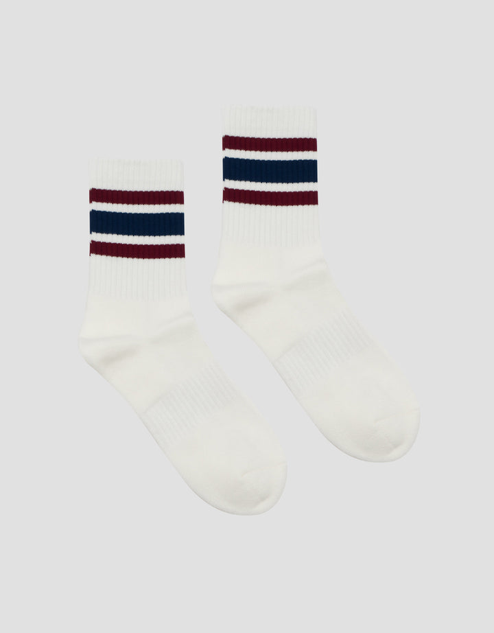 Cole 1Pk Quarter Stripe Kaus Kaki Pria