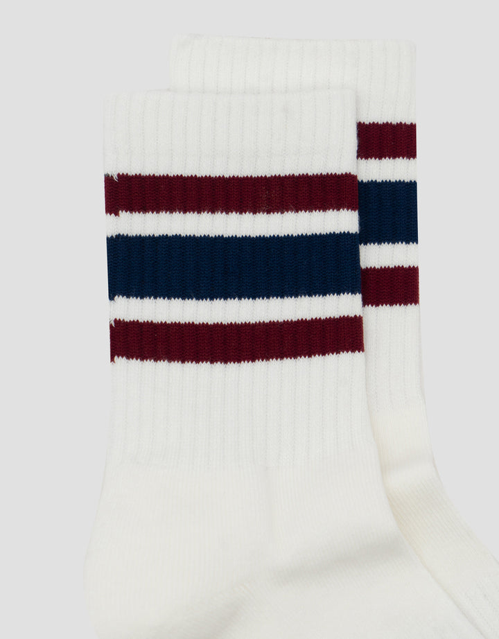 Cole 1Pk Quarter Stripe Kaus Kaki Pria
