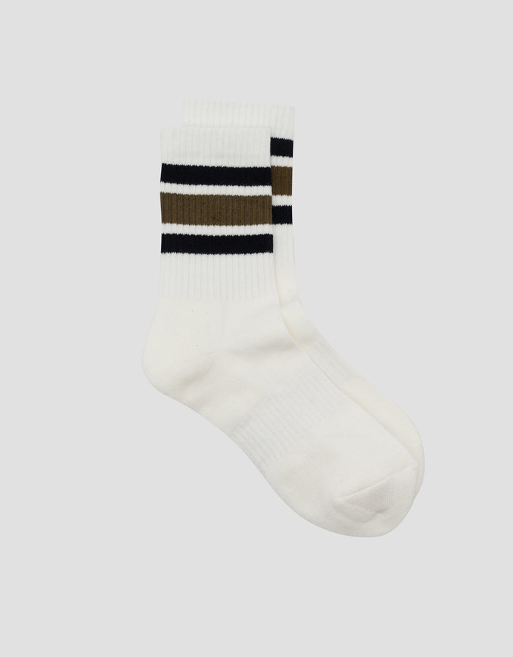 Cole 1Pk Quarter Stripe Kaus Kaki Pria