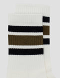 Cole 1Pk Quarter Stripe Kaus Kaki Pria