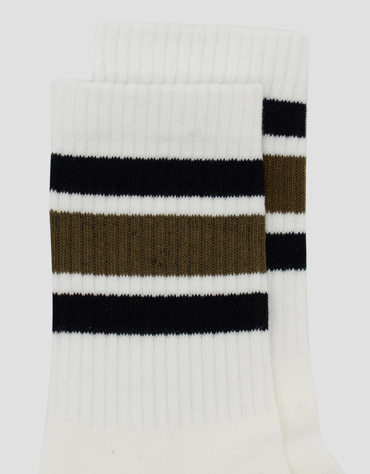 Cole 1Pk Quarter Stripe Kaus Kaki Pria