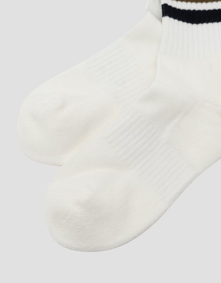 Cole 1Pk Quarter Stripe Kaus Kaki Pria