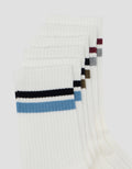 Cole 3Pk Quarter Sport Stripe Color Mix Kaus Kaki Pria