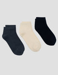 Cole 3Pk Rib Solid Casual Kaus Kaki Pria