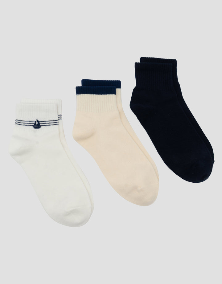 Cole 3Pk Nautical Mix Casual Kaus Kaki Pria