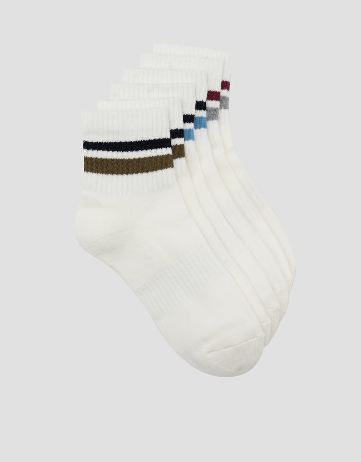 Cole 3Pk Ankle Sport Stripe Kaus Kaki Pria
