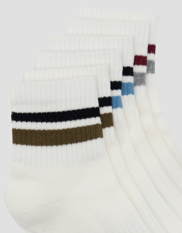 Cole 3Pk Ankle Sport Stripe Kaus Kaki Pria