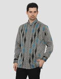 Arjuna Weda Batik Geometris Kemeja Koko Pria