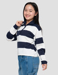 Nevada Big Stripe Collar Sweater Anak Perempuan