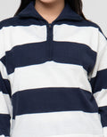 Nevada Big Stripe Collar Sweater Anak Perempuan