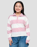 Nevada Big Stripe Collar Sweater Anak Perempuan