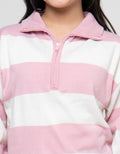 Nevada Big Stripe Collar Sweater Anak Perempuan