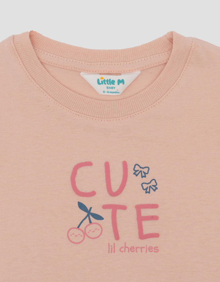 Little M Print Little Cherry Kaos Bayi