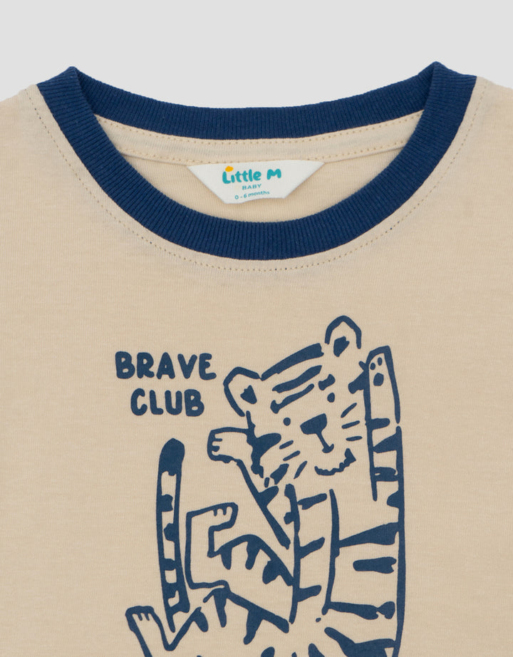 Little M Basic Tiger Print Kaos Bayi