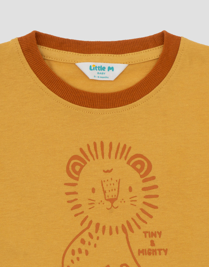 Little M Basic Dino Print Kaos Bayi