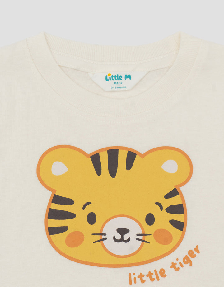 Little M Basic Tiger Print Kaos Bayi