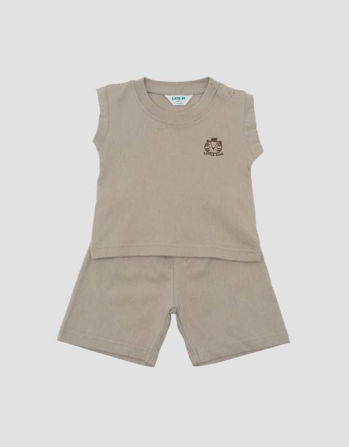Little M Sleveless Shorts Little King Pakaian Setelan Bayi