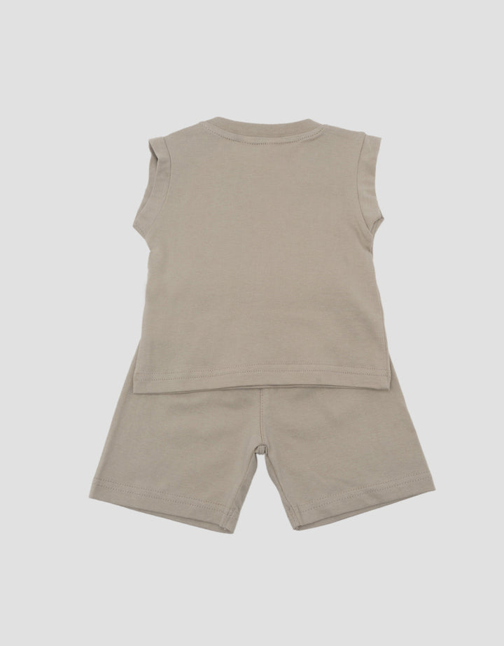 Little M Sleveless Shorts Little King Pakaian Setelan Bayi