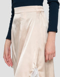 Connexion Layer Satin Stretch Assimetric Rok Midi Wanita