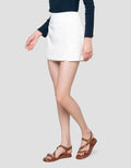 Connexion With Slit Set Polyester Tappered Skort Wanita