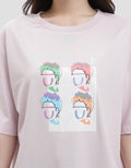 Suko Boyfriend Graphic Crop Kaos Wanita