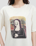 Suko Boyfriend Graphic Crop Kaos Lengan Pendek Wanita