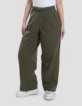 Suko Taslan-Belted Wide Leg Celana Panjang Wanita