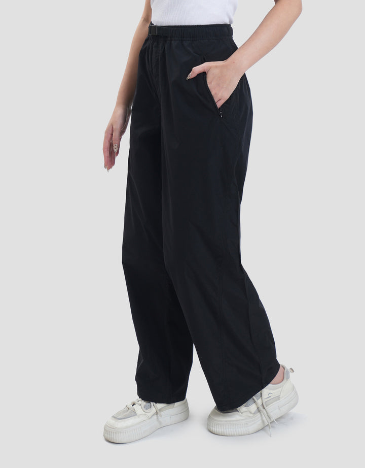 Suko Taslan-Belted Wide Leg Celana Panjang Wanita