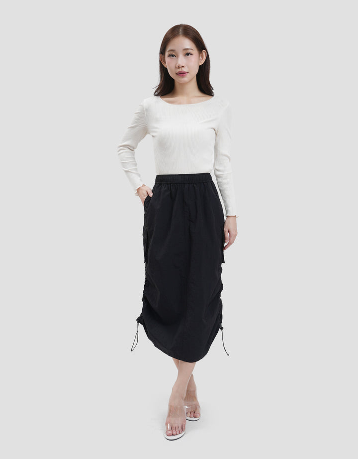 Suko Serut Parasut Adjusted Bottom Rok Wanita