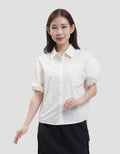 Suko Boxy Crop Ribstop Kemeja Wanita