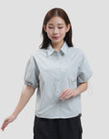Suko Boxy Crop Ribstop Kemeja Wanita