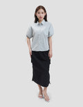 Suko Boxy Crop Ribstop Kemeja Wanita