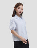Suko Boxy Crop Ribstop Kemeja Wanita
