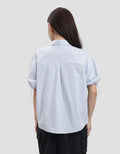 Suko Boxy Crop Ribstop Kemeja Wanita