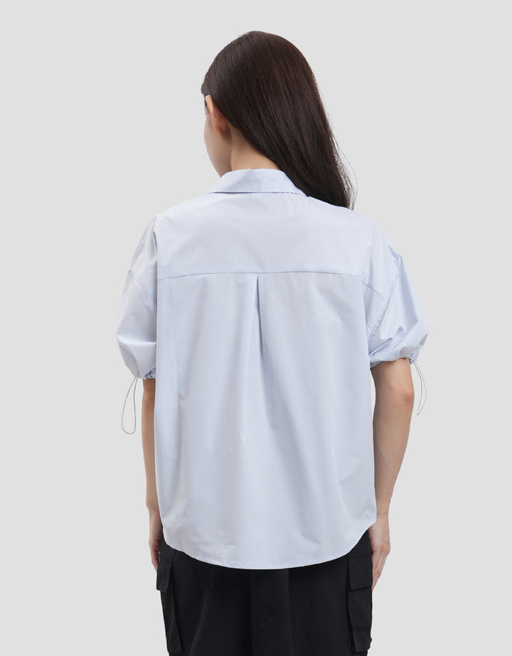 Suko Boxy Crop Ribstop Kemeja Wanita