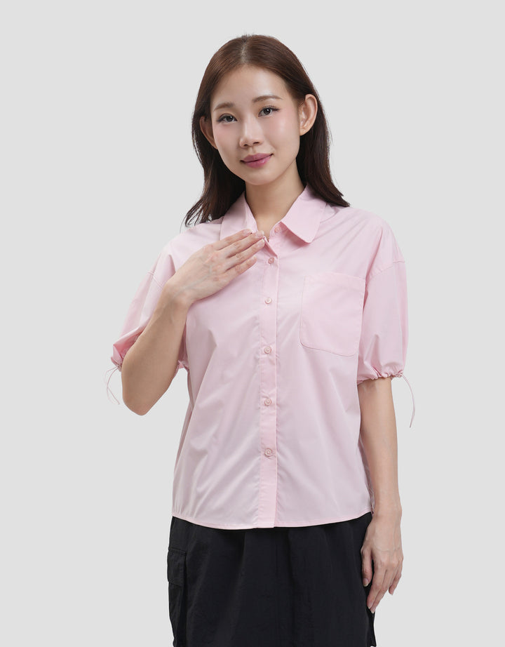 Suko Boxy Crop Ribstop Kemeja Wanita
