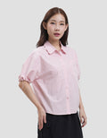 Suko Boxy Crop Ribstop Kemeja Wanita