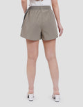 Suko Nilon Parasut Belted Skort Wanita