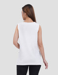 Suko Low Neck Kerah Bulat Kaos Tank Top Wanita