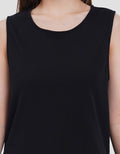Suko Low Neck Kerah Bulat Kaos Tank Top Wanita