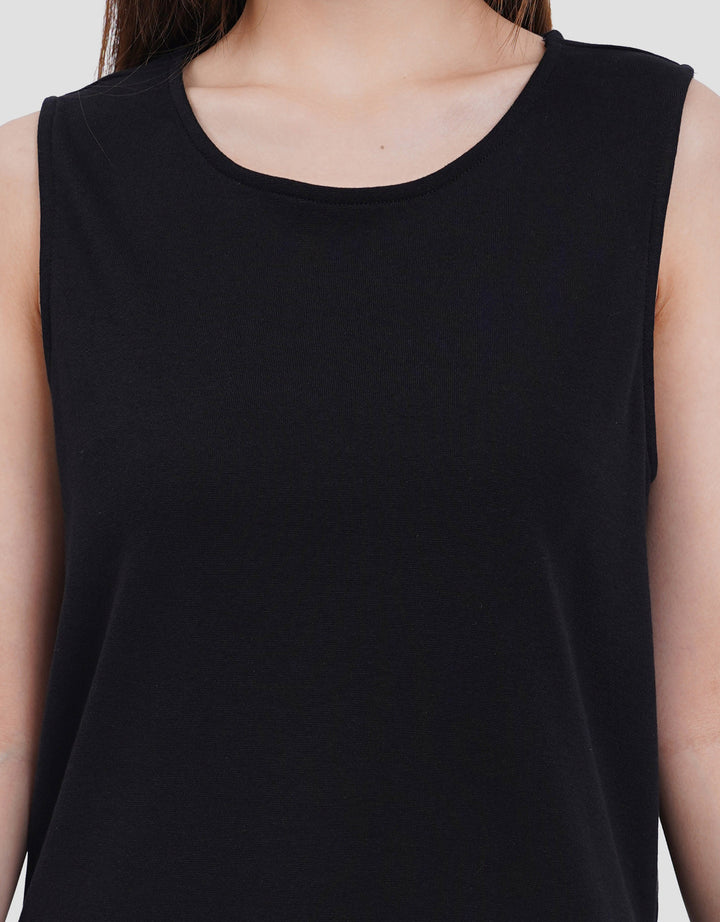 Suko Low Neck Kerah Bulat Kaos Tank Top Wanita