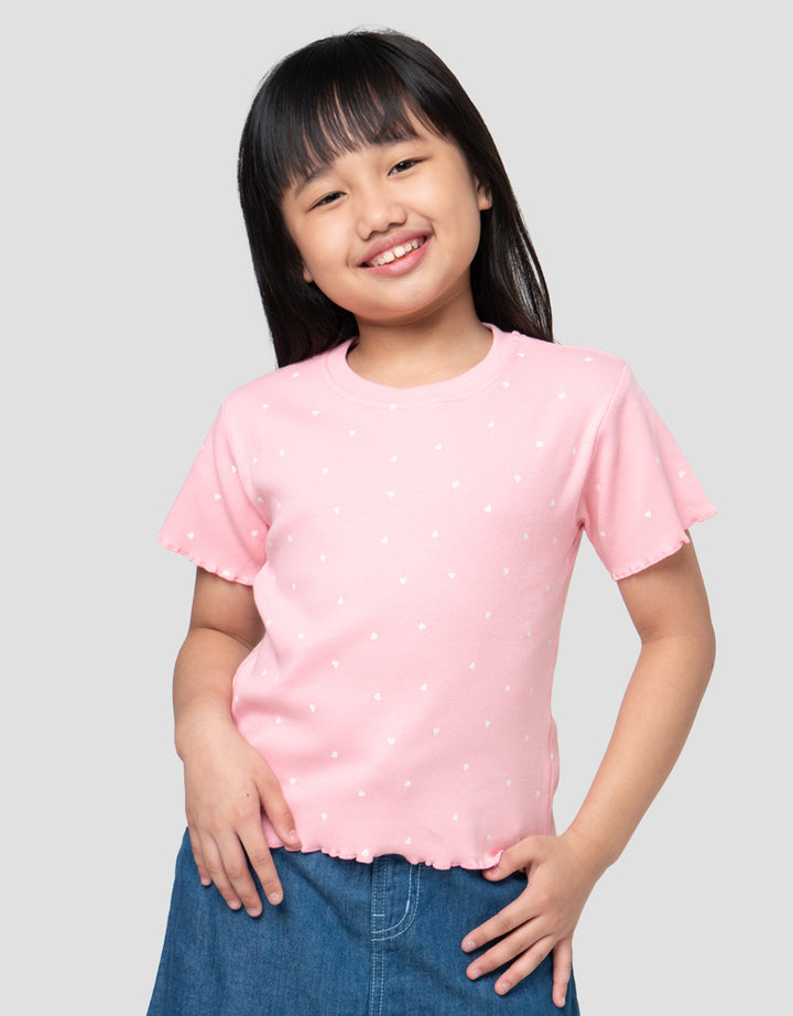 Little M Lettuce Aop 1 Kaos Anak Perempuan