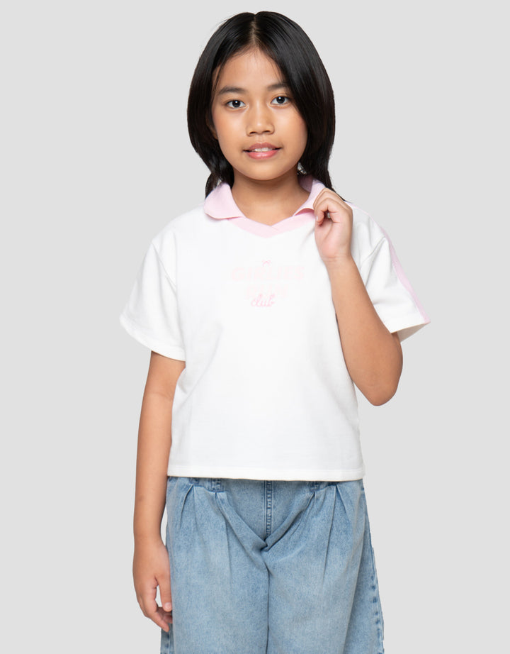 Little M Girlies Run Kaos Polo Anak Perempuan