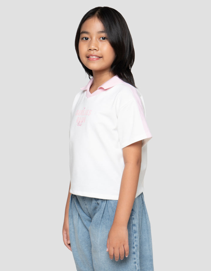 Little M Girlies Run Kaos Polo Anak Perempuan